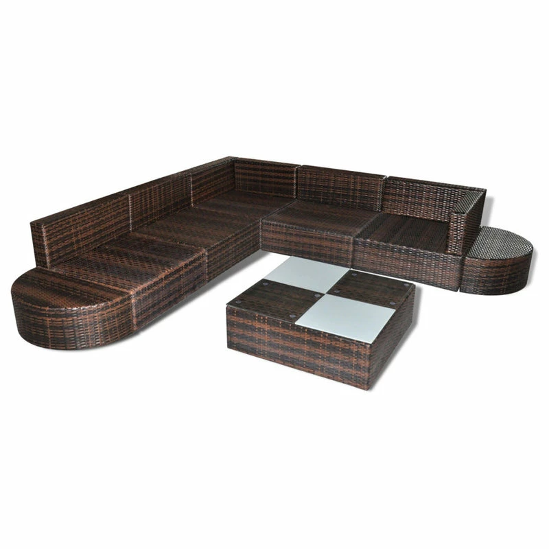 Flash Sale ๐ Vida XL LLC VidaXL 27 Piece Patio Lounge Set Wicker Poly Rattan Brown Outdoor Garden Sofa ๐ - Image 4