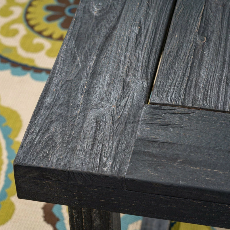 Promo 🥰 GDFStudio GDF Studio Vickers Outdoor Acacia Wood Picnic Set, Dark Gray Finish 🥰 - Image 8