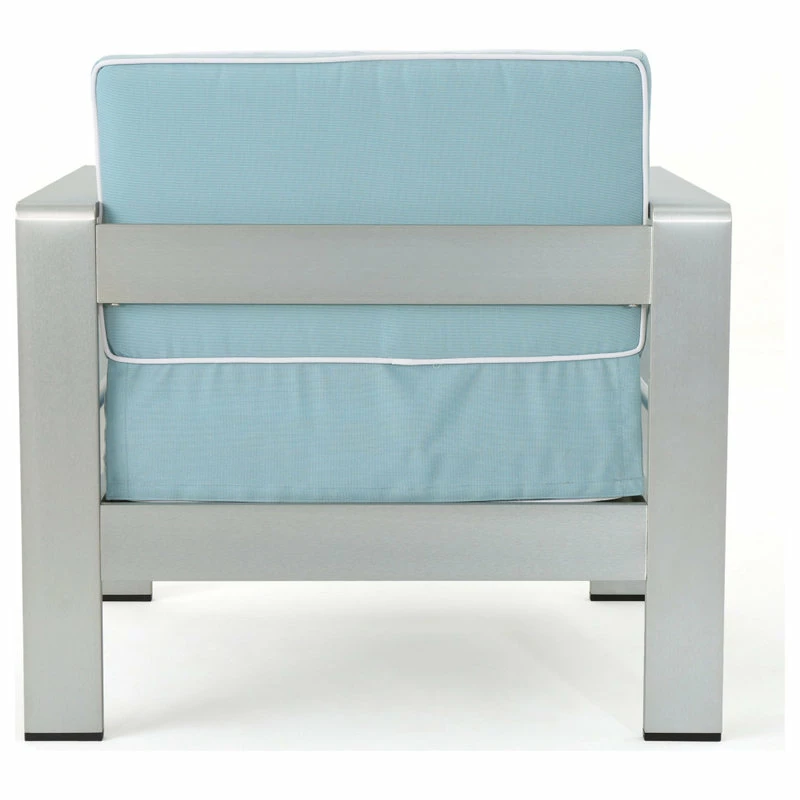 Deals ๐ GDFStudio GDF Studio 4-Piece Crested Bay Outdoor Silver Aluminum Framed Chat Set ๐ - Image 13