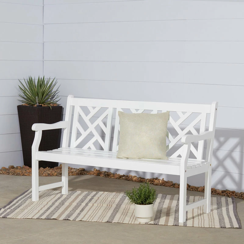 Cheapest 🎉 Vifah Bradley Outdoor Wood Bench ✔️ - Image 2