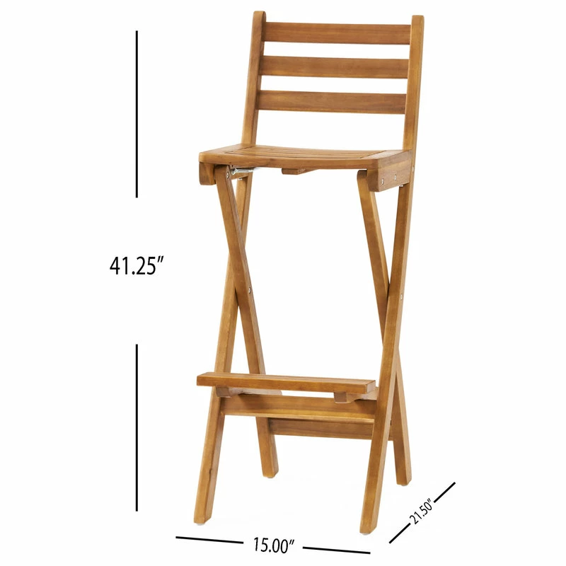 Coupon ✨ GDFStudio GDF Studio Atlantic Foldable Outdoor Wood Bar Stool ❤️ - Image 3