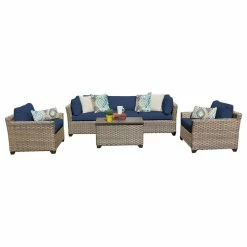 New 🔔 TKClassics Monterey 6 Piece Outdoor Wicker Furniture Set 06B 😍