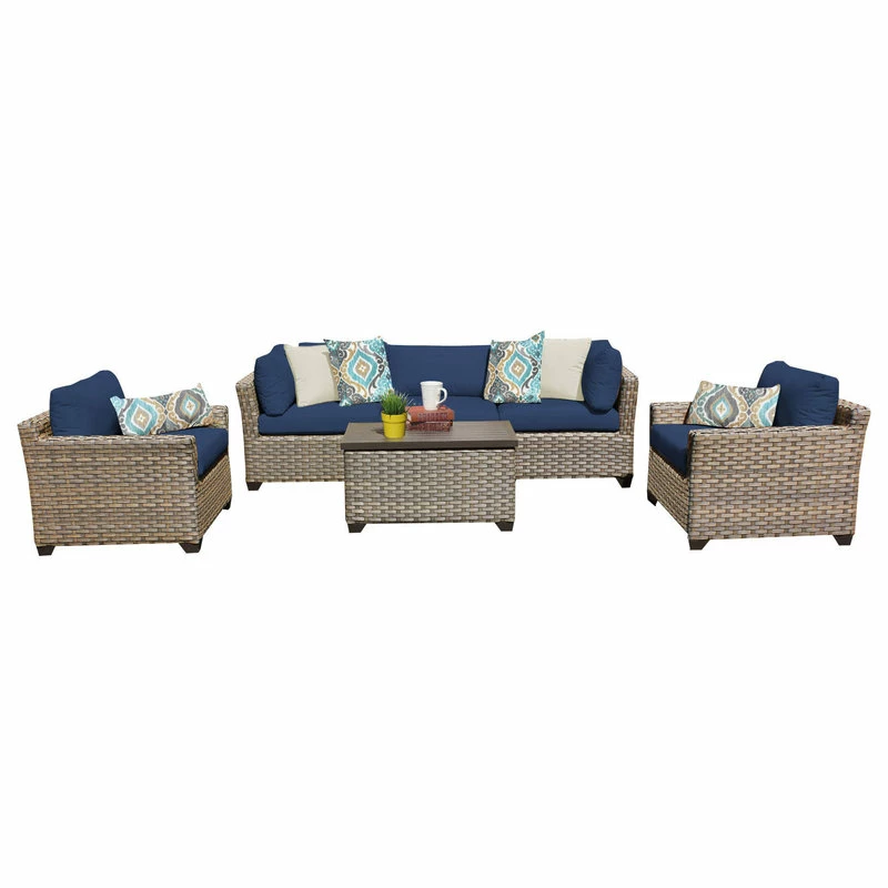 New ๐ TKClassics Monterey 6 Piece Outdoor Wicker Furniture Set 06B ๐