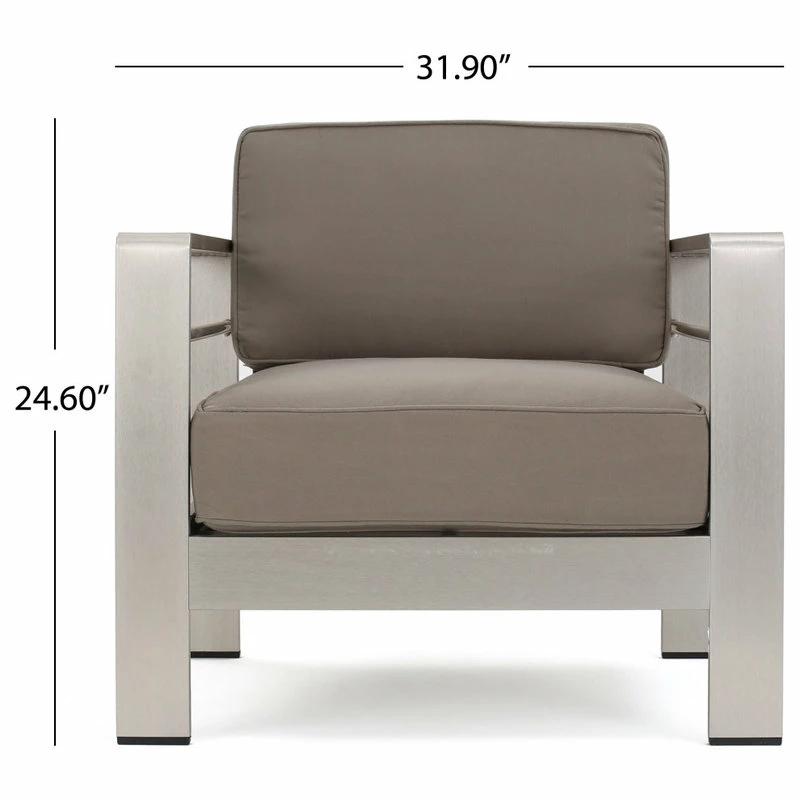 Wholesale 🛒 GDFStudio GDF Studio 5-Piece Coral Bay Outdoor Aluminum Chat Set With Cushions 🛒 - Image 7