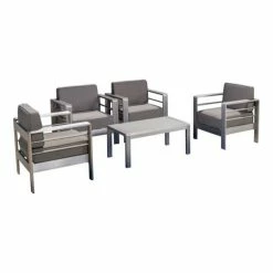 Wholesale ๐ GDFStudio GDF Studio 5-Piece Coral Bay Outdoor Aluminum Chat Set With Cushions ๐