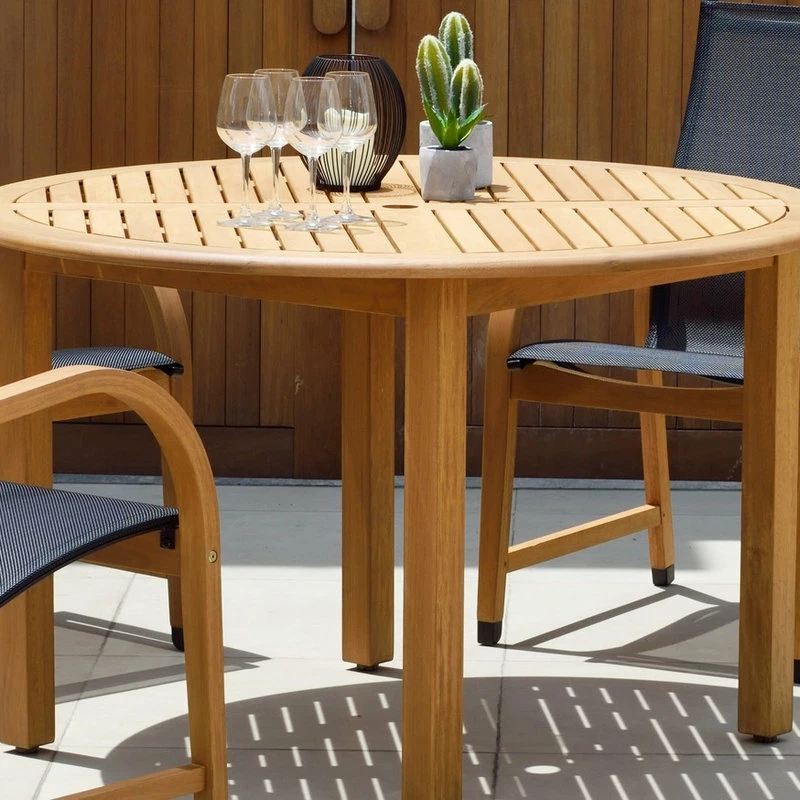 Buy 👏 Amazonia Palau Round Teak Finish Patio Dining Table 😍 - Image 7