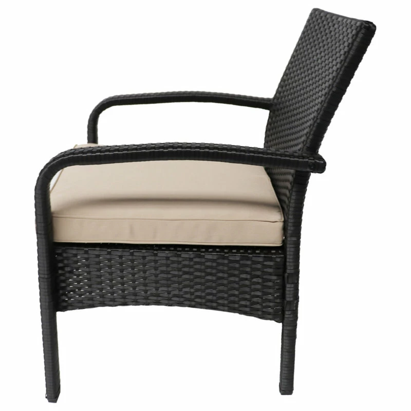 Promo 🤩 GDFStudio GDF Studio Otto Outdoor Wicker Club Chairs, Set Of 2, Brown/Tan 😉 - Image 7