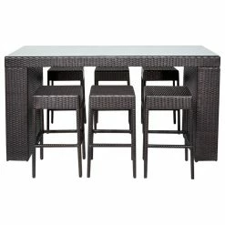 Buy ๐ฅฐ TKClassics TK Classics Napa 7 Piece Backless Wicker Patio Pub Set In Espresso ๐
