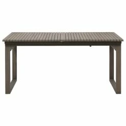 New ๐ GDFStudio Yilia Outdoor Expandable Acacia Wood Dining Table, Gray Finish ๐