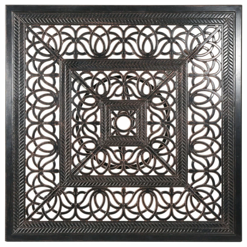 Promo 🛒 GDFStudio Cassie Outdoor Square Cast Aluminum Dining Table 👏 - Image 5