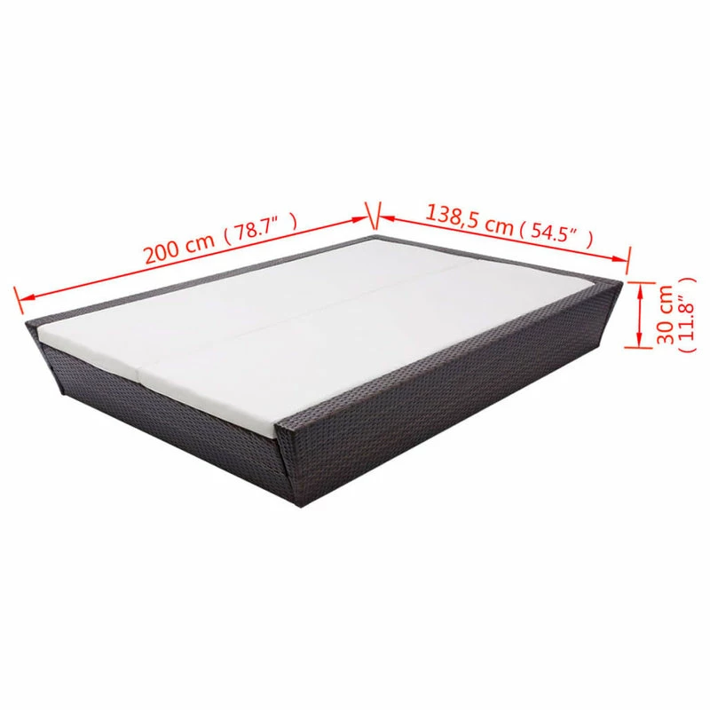 Discount ๐ Vida XL LLC VidaXL Outdoor Lounge Bed With Cushion Poly Rattan Brown ๐งจ - Image 8