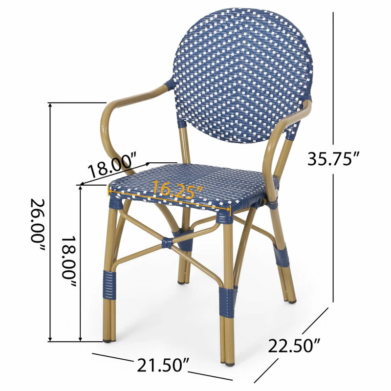 Cheap ๐ฅฐ GDFStudio Groveport Outdoor Aluminum French Bistro Chairs (Set Of 2) ๐ฅฐ - Image 5