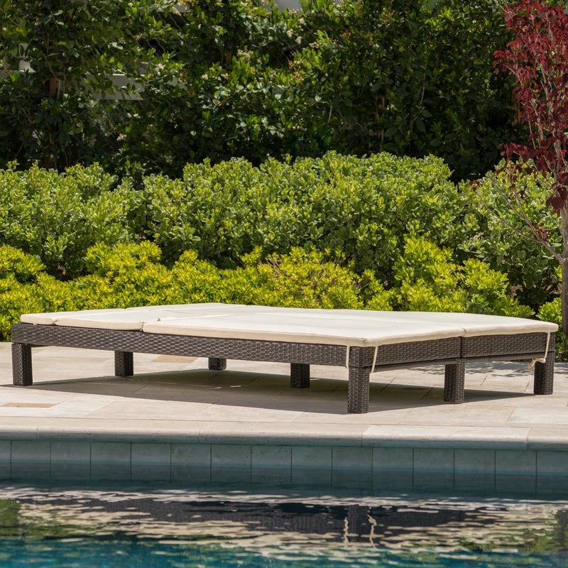 Cheapest ๐งจ GDFStudio GDF Studio Amour Outdoor Dual Wicker Chaise Lounge With Water Resistant Cushions ๐ - Image 4