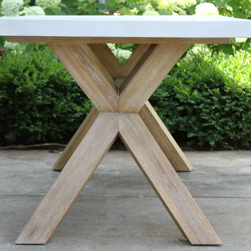 Best reviews of ๐งจ Outdoor Interiors 6-Piece Ivory Composite, Wheat Wicker And Eucalyptus Wash Rectangle Dining Set ๐ - Image 5