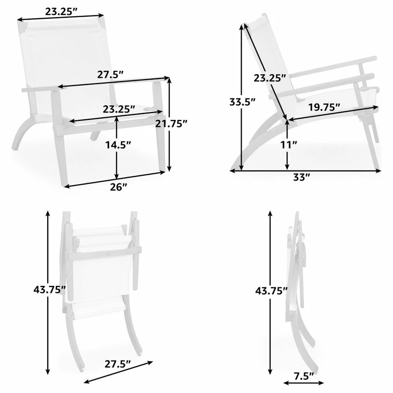 Discount 👍 Balkene Home Walker Outdoor Wooden Folding Lounge Chair 😀 - Image 13