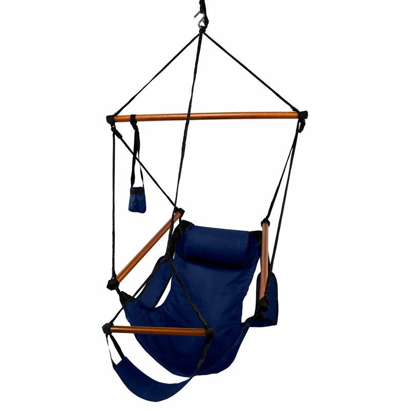 Budget ๐งจ King's Pond Enterprises Hammaka Hammocks Original Hanging Air Chair, Midnight Blue, Wood โ