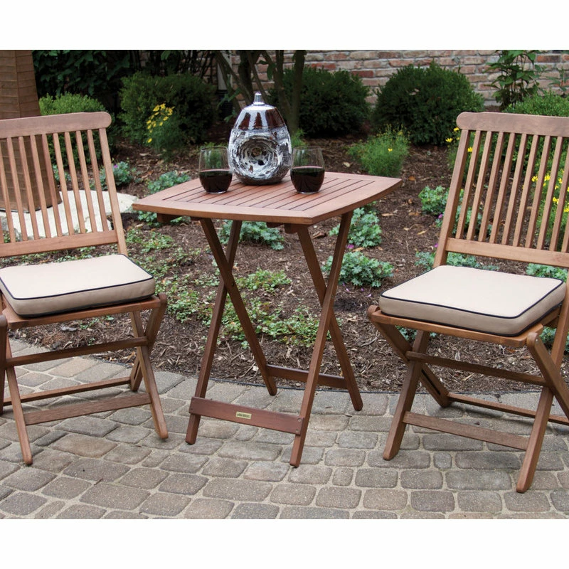 Flash Sale โจ Outdoor Interiors Glenoak 3-Piece Square Bistro Folding Set, Beige ๐ - Image 3