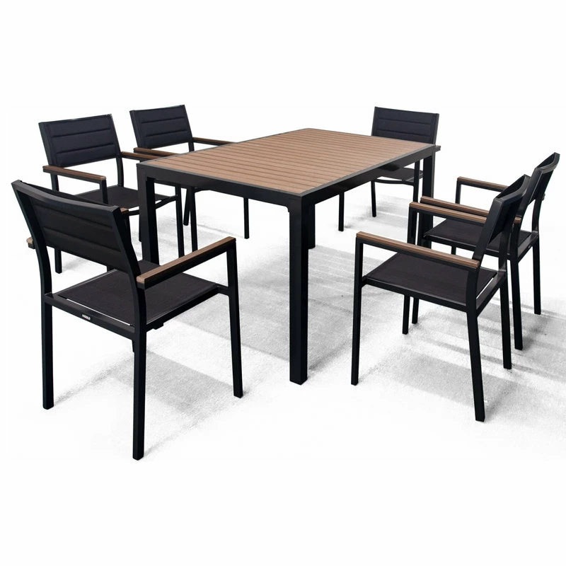 Flash Sale 😍 HIGOLD 6478 Auto 7 Piece Black Aluminum Outdoor Dining Set 😍 - Image 2
