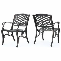 Discount 🔔 GDFStudio GDF Studio Myrtle Beach Outdoor Patina Copper Aluminum Dining Chairs, Set Of 2 🎁