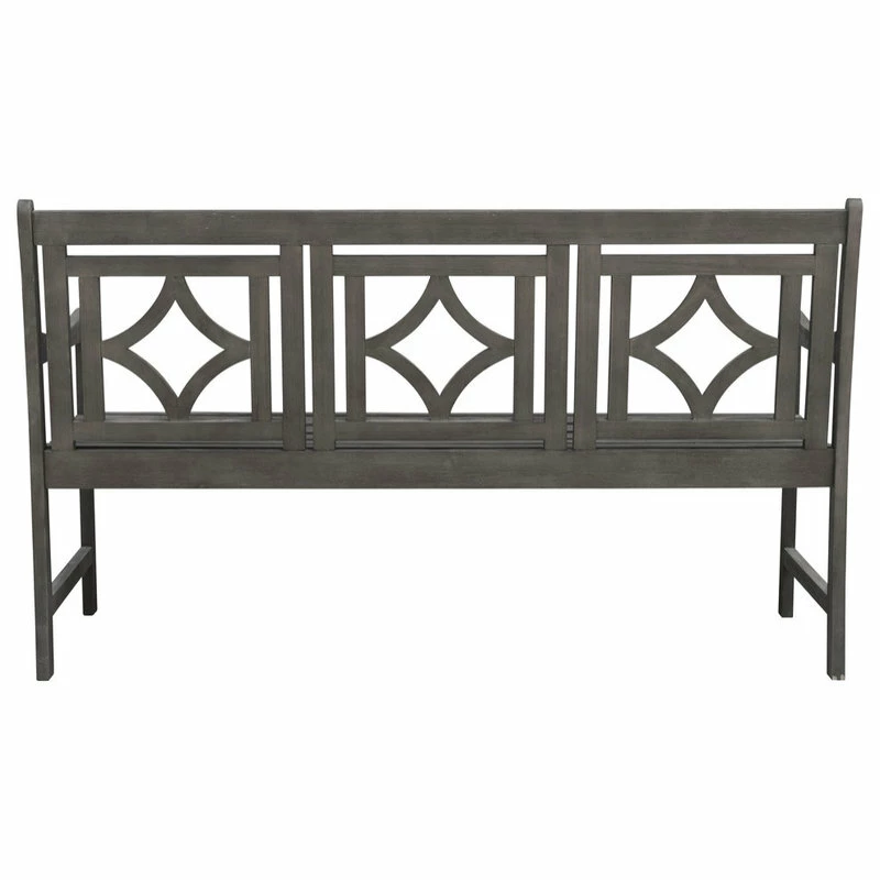 Budget 👍 Vifah Renaissance Outdoor Patio Diamond 5' Hand-scraped Hardwood Bench ✨ - Image 5