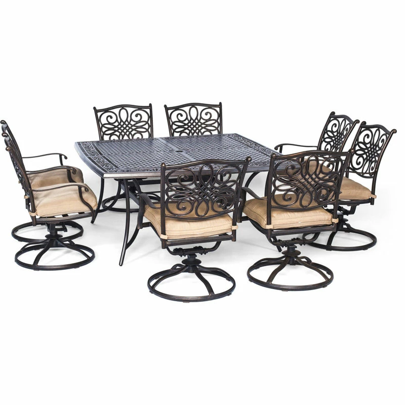 Buy ๐ Hanover Traditions 9-Piece Square Dining Set With Swivel Chairs ๐ฅฐ