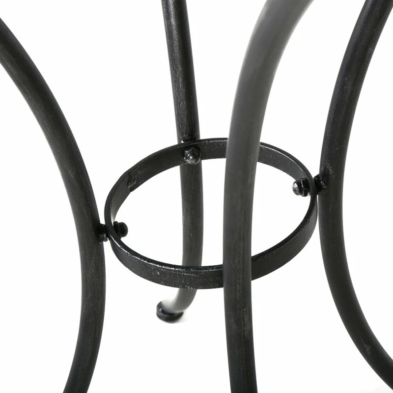 Hot Sale 🎁 GDFStudio GDF Studio 3-Piece Castro Outdoor Black Cast Bistro Set ❤️ - Image 6