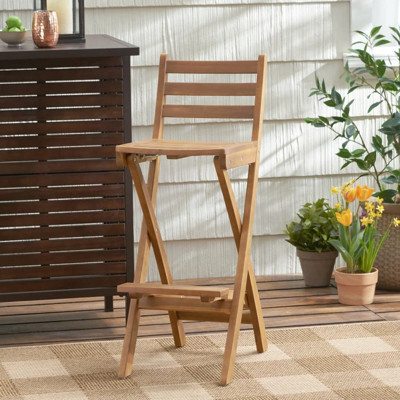 Coupon ✨ GDFStudio GDF Studio Atlantic Foldable Outdoor Wood Bar Stool ❤️ - Image 2