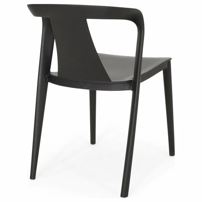 Budget ✨ GDFStudio Xanth Outdoor Stacking Dining Chair, Set Of 2, Black 🎁 - Image 9