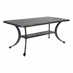 Cheapest ⌛ IPatio Furniture Carlsbad 21"x42" Cast Dessert Night Aluminum Standard Coffee Table ❤️