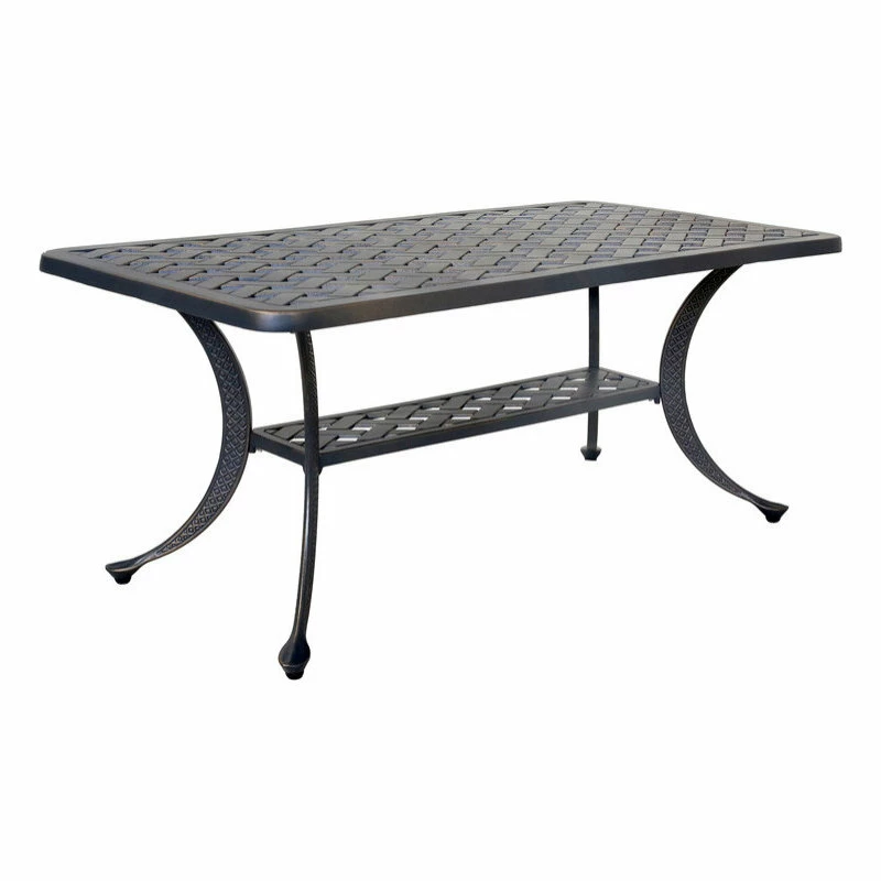 Cheapest ⌛ IPatio Furniture Carlsbad 21"x42" Cast Dessert Night Aluminum Standard Coffee Table ❤️