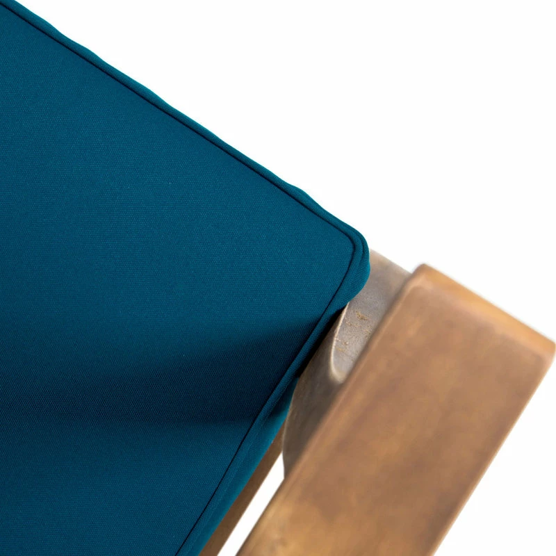 Deals 🔔 GDFStudio GDF Studio Pearl Outdoor Teak Acacia Wood Club Chairs With Cushion, Blue, Set Of 😀 - Image 5