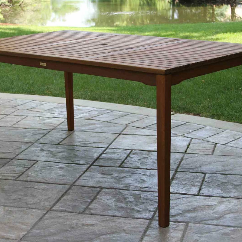 Cheap 🔔 Outdoor Interiors Rectangular Eucalyptus Dining Table ✔️ - Image 8