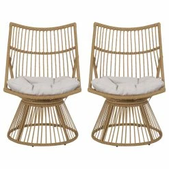 Top 10 🤩 GDFStudio Apulia Outdoor Wicker High Back Lounge Chairs With Cushion, Set Of 2 🔔