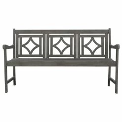 Budget ๐ Vifah Renaissance Outdoor Patio Diamond 5' Hand-scraped Hardwood Bench โจ