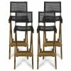 Buy 🔥 GDFStudio Ula Outdoor Folding Acacia Wood Barstools, Set Of 4, Teak/Brown ⌛