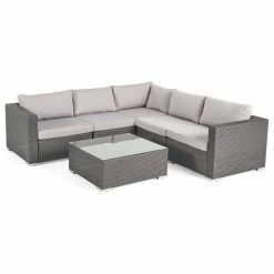 Cheap ๐ GDFStudio GDF Studio 6-Piece Francisco Outdoor Wicker Seating Sectional Set With Cushions, ๐ฅ