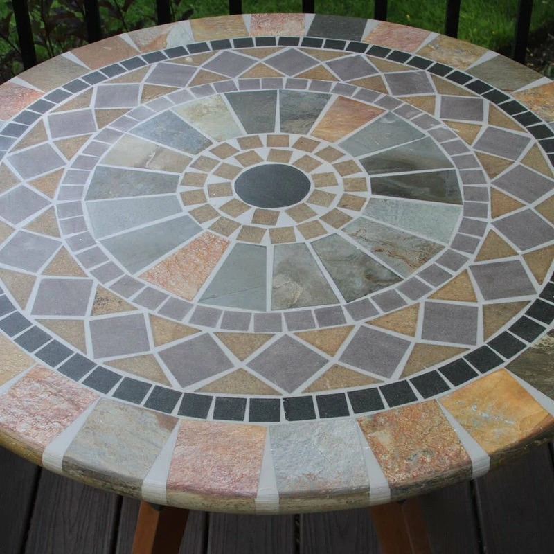 Cheapest 👏 Outdoor Interiors 3-Piece Sandstone, Eucalyptus And Metal Bistro Set, With Stacking Armchair 😍 - Image 4