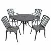 Flash Sale 👏 Crosley Sedona 46" 5-Piece Cast Aluminum Outdoor Dining Set 🛒