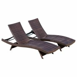 Buy ⭐ GDFStudio Olivia Outdoor Wicker Chaise Lounge Chairs, Set Of 2, Multi Brown 🛒
