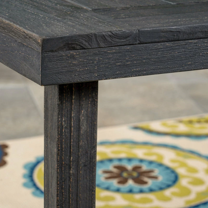 Promo 🥰 GDFStudio GDF Studio Vickers Outdoor Acacia Wood Picnic Set, Dark Gray Finish 🥰 - Image 10