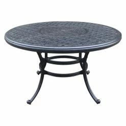 Brand new ๐ IPatio Furniture Carlsbad 52" Cast Dark Lava Bronze Aluminum Round Dining Table โ