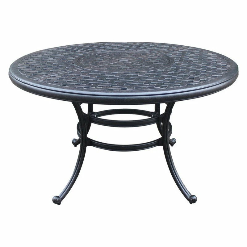 Brand new 🔔 IPatio Furniture Carlsbad 52" Cast Dark Lava Bronze Aluminum Round Dining Table ⌛