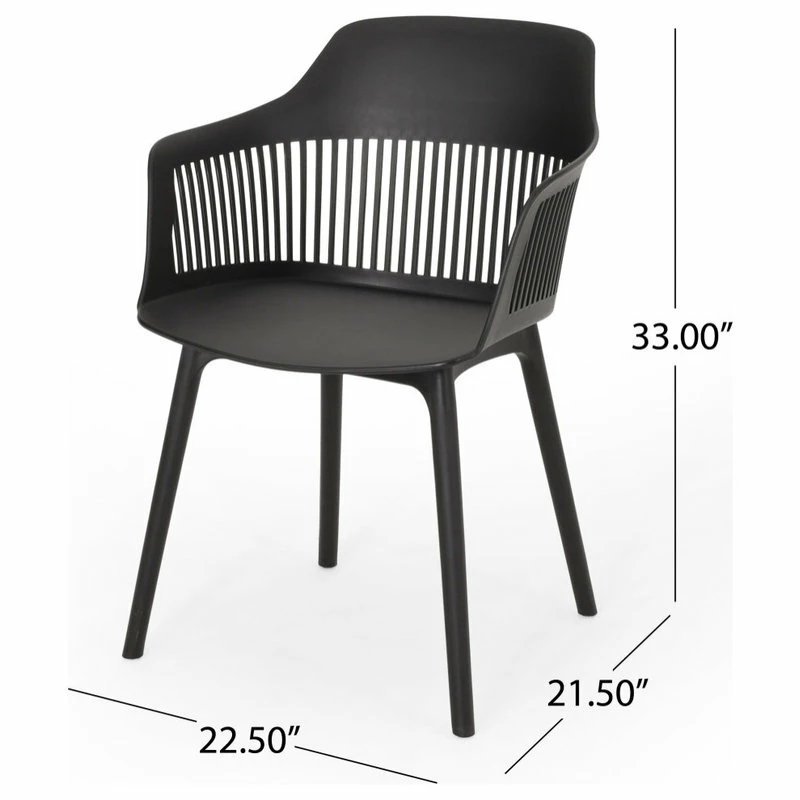 Coupon ๐ GDFStudio Gable Outdoor Dining Chair, Set Of 2, Black ๐ - Image 3