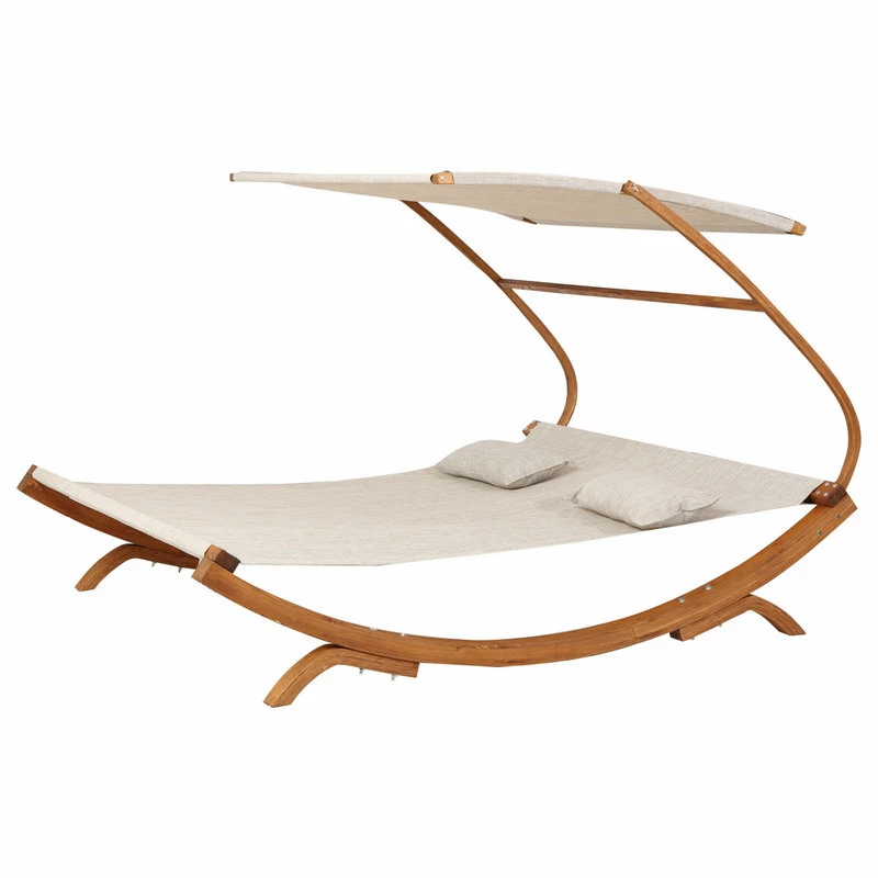 Buy 🔥 GDFStudio GDF Studio Bayard Outdoor Off-White Sunbed With Adjustable Canopy ✔️ - Image 8