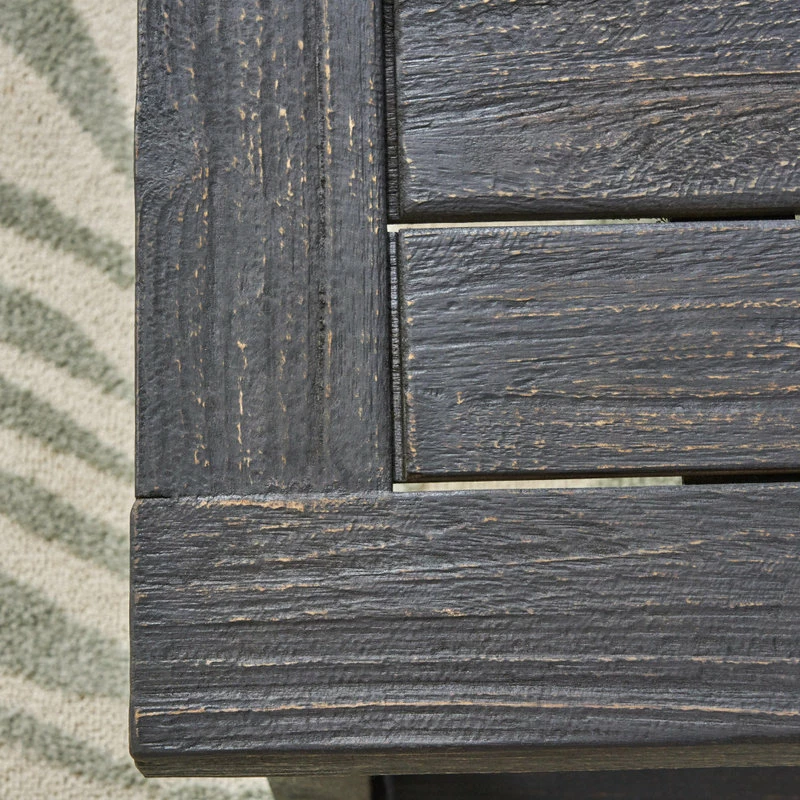 New 🧨 GDFStudio GDF Studio Kemp Outdoor Acacia Wood Bench, Sandblast Dark Gray 🤩 - Image 6