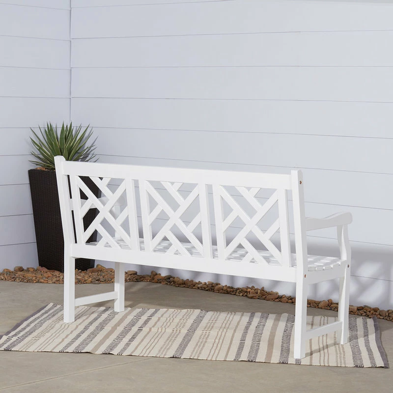Cheapest 🎉 Vifah Bradley Outdoor Wood Bench ✔️ - Image 3