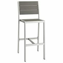 Best reviews of ๐คฉ Modway Shore Outdoor Patio Aluminum Armless Bar Stool, Silver Gray โ๏ธ