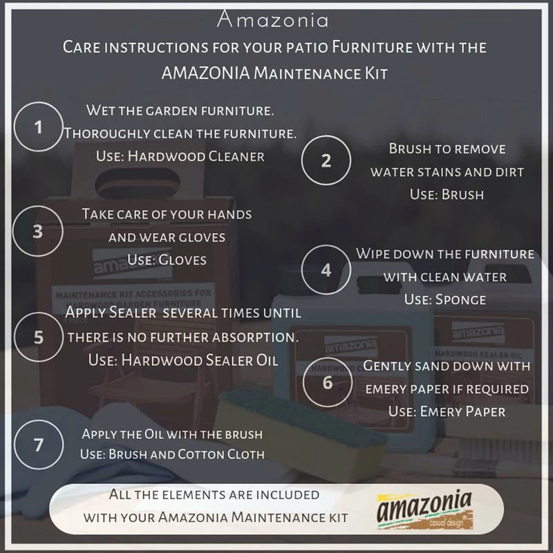 Buy 👏 Amazonia Palau Round Teak Finish Patio Dining Table 😍 - Image 10