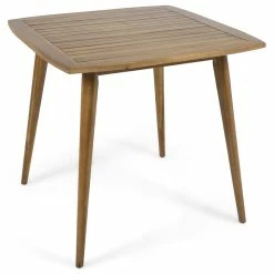 Top 10 🛒 GDFStudio Stanford Outdoor Square Acacia Wood Dining Table With Straight Legs, Teak Finish 😀