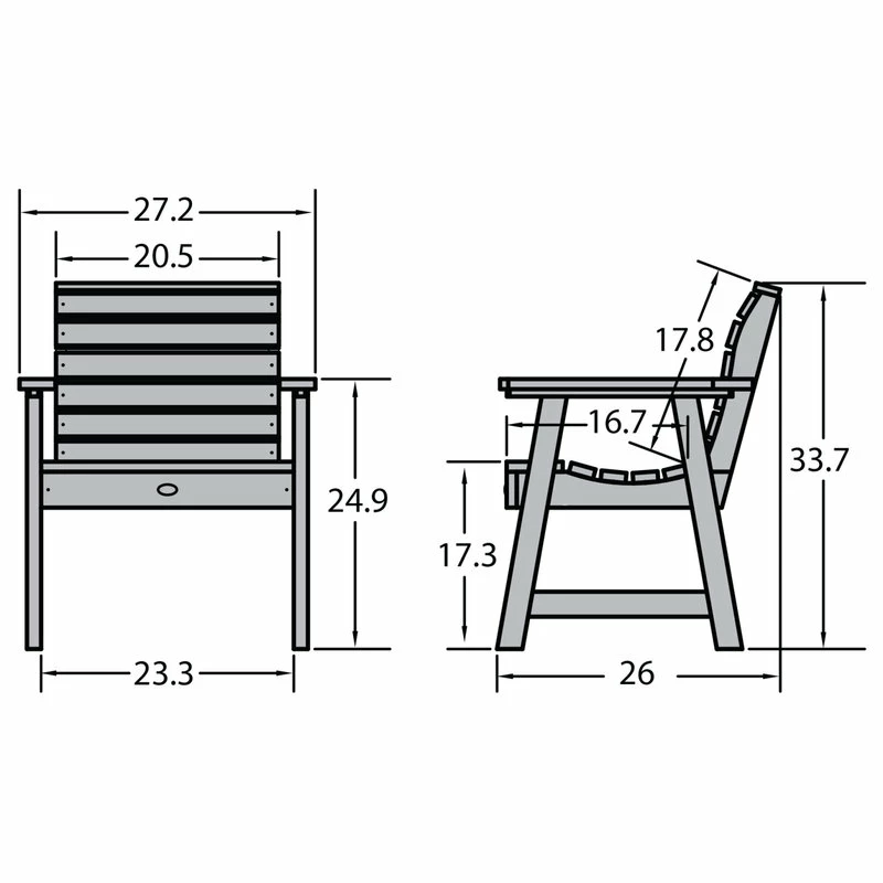 Best Sale ๐ Highwood Weatherly Garden Chair, Federal Blue ๐ - Image 7